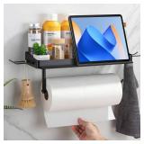 Taozun White Paper Towel Holder- Under Cabinet Paper Towel Holder Wall Mounted Paper Towel Roll Holder for Kitchen, Self Adhesive or Drilled Paper Towel Rack - Retail: $137.46