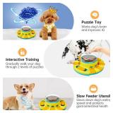 Potaroma Dog Puzzle Toy 2 Levels, Slow Feeder, Dog Food Treat Feeding Toys for IQ Training, Dog Entertainment Toys for All Breeds 4.2 Inch Height