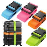 Meedo Luggage Straps for Suitcases TSA Approved, Luggage Bands Luggage Belt Strap, Suitcase Straps Keep Suitcase Secure, Bright Color Adjustable Luggage Bands, 4 Pack