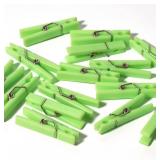 60 Baby Shower Clothespin Games Mini Clothes Pins 1.4 inch for Party Decorations(Green)