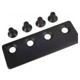 FREDBECK Sliding Barn Door Track Connector Black