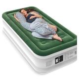 Zearna Air Mattress with Built in Pump - Upgraded Twin Blow Up Mattress, 2 Mins Quick Self Inflatable with Double Air Chamber,18"/550lbs Max, Strong Support, for Camping,Home,Guests,Portable Travel