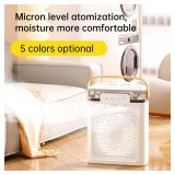 Mini Portable Air Conditioner Fan,400ml Air Cooler Quiet Desk Fan With 3000 mAh Battery, USB Rechargeabl Small Personal Cooling AC Fan with 3 Speeds for Home, Office, Room, White