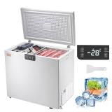 VEVOR Chest Freezer, 10 Cu.ft Compact Deep Freezer, Free Standing Top Open Door Compact Freezers with 2 Removable Baskets & Adjustable Thermostat, Energy Saving & Low Noise, White - Retail: $449.53