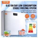 VEVOR Chest Freezer, 10 Cu.ft Compact Deep Freezer, Free Standing Top Open Door Compact Freezers with 2 Removable Baskets & Adjustable Thermostat, Energy Saving & Low Noise, White - Retail: $449.53