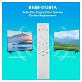 BN59 01391A Solar Voice Remote Replacement for Samsung Frame TV Remote with Bluetooth Rechargeable Solar Cell, Compatible with Samsung 2021 2023 Neo LED Smart 4K Ultra HD TV, 4 Shortcut Buttons, White