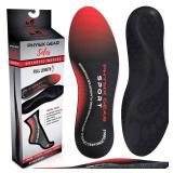 Physix Gear Orthotic Insoles for Men & Women   Arch Support Orthotics Insole, Orthopedic Insoles, Inserts for Men & Women, Foot Insoles for Plantar Fasciitis Comfort, Shoe Insert, Feet, Red/Black, XS