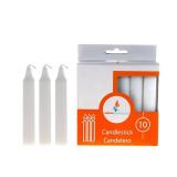 Mega Candles 10 pcs White Unscented 4 Inch Taper Candles, Household General Usage, Emergency & More