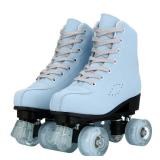 YYW Roller Skates For Women and Men Artificial Cowhide with Thick Cotton Protection Upper Outdoor Roller Skates for Girls Boys (42=US Women 11=US Men 9.5=Heel to Toe 27.5 cm)