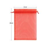 Ponpon 100pcs Assorted Color Organza Bags, 5x7 inches Mesh Bags Drawstring Bags for Candy Jewellery Random Color