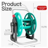 YESTAR Garden Water Hose Reel Cart Holds 55 Feet of 5/8 Inch Hose, Portable Hose Pipe Holder for Outside