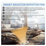 Howeall Super Quiet Register Booster Fan 4 x 10   Intelligent Thermostat Control Vent Fan Booster   Cooling Heating Smart Register Vent   White