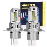 AHOBXD H4 Light Bulbs Super Bright Upgraded 30000LM 900% Xenon White H4/9003 Bulbs Halogen Raplacement Fog Light Bulbs Canbus Error Free Direct Fit Pack of 2