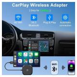 Wireless CarPlay Adapter for iPhone,CarPlay Wireless Adapter, Easy to Upgrade Wired CarPlay to Wireless,Instant Connectivity,Wireless CarPlay Dongle for iPhone.