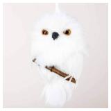 Kurt S. Adler YAMC2220 Hanging Owl Ornament with Branch, 3.93, White