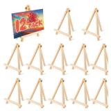 12 Pack 9 Inch Wood Easels, Easel Stand for Painting Canvases, Tripod, Kids Student Tabletop Easels for Painting, Art Craft Painting Easel Stand for Artist Adults Students