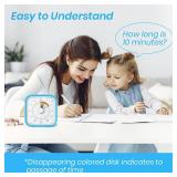 Yunbaoit Visual Timer with Protective Case, Rainbow Disk 60 Minute Countdown Timer for Kids and Adults, Silent Time Management Tool(Blue Rainbow)