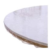 Clear Round Vinyl Fitted Tablecloth Waterproof Oilcloth Heavy Duty Elasticized Table Cover Elastic Edge Design Plastic Tablecloth Protector for Round Table