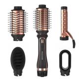 Hair Dryer Brush, 4 in 1 One Step Oval Hot Air Brush with Ceramic Coating, 3 Temperature Settings, Detachable Design Hot Tools Set