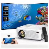 2024 Mini Projector?12000LM 4K Support Native 1080P HD Projector with Two way Bluetooth, Movie Projector Compatible with HDMI/USB/Smartphone?300Display Projector Home Theater(Projector with Tripod)