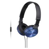 Sony MDR ZX310AP ZX Series Wired On Ear Headphones with mic, Blue, 1 x 1 x 1 inche