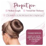 Andlane Hair Bun Maker French Twist Hair Fold Wrap Snap   Ballet Bun for Women and Kids (1 Black, 1 Brown)