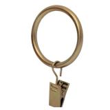 Ivilon Drapery Curtain Clip Rings   Clips Ring for Panels 1.7, Set of 14 Warm Gold