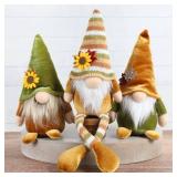 DAZONGE Thanksgiving Decorations, 3PCS Fall Thankgiving Gnomes Plush for Tiered Tray Mantel Shelf Table Decor, Thanksgiving Decorations for Home