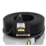 Soonsoonic 4K HDMI 100 Ft Cable with Built in Signal Booster | HDMI 2.0 High Speed Unidirectional Cables 4K@60Hz 2K 1080P 3D ARC Ethernet Cord | for UHD TV Monitor Laptop Xbox PS4 (30.5m)