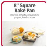 Good Cook 04017 786173391991 8 Inch x 8 Inch Square Cake Pan, 8 x 8 Inch, Grey