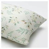 Blissful Diary Toddler Pillow with Muslin Cotton Pillowcase, 13x18 Kids Pillows for Sleeping and Traveling, Toddler Bed Pillows for Boys Girls(Botanical Leaf)