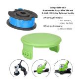 String Trimmer Line Spool   Single Line Auto Feed Replacement Trimmer Line Spool for Greenworks, 6 Spools & 1 Cap