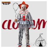 Spooktacular Creations Boy Scary Clown Costume, Scary Halloween Costume Kids, Killer Clown Costume for Boys M