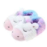 LseLom Unicorn Slipper for Toddler Girls Little Kid Comfort Memory Foam Slip Resistant Animal Warm House Slippers US 12 Little Kid Purple