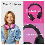 LilGadgets Connect+ Pro Wired Kids Headphones for School with Microphone, Volume Limiting & Noise Cancelling Over Ear Headset with Cord, SharePort Technology & SoftTouch Padding, Pink Camo