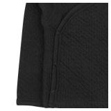 HonestBaby Side Snap Matelasse Mini Quilted Top in Cozy 100% Organic Cotton Infant Baby Boys, Girls, Unisex, Black, 6 9 Months