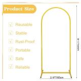 Fivenl Arch Backdrop Stand 5FT Balloon Arch Stand Stable Gold Wedding Arch Frame Metal Arch Backdrop Stand for Wedding Ceremony Birthday Party Bridal Baby Shower Banquet Decoration