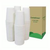 CantaGreen 150 Count 12 OZ Heavy-duty Paper Coffee Cups, White Disposable Cup for Hot and Cold Beverage