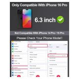 GIGIKISS 2 Pack for iPhone 16 Pro Matte Screen Protector 6.3 inch, Anti Fingerprint Anti Glare Screen Protector Tempered Glass Easy Installation