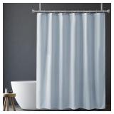 Amazer Light Gray Shower Curtain Liner, Light Gray Fabric Shower Liner, 2-in-1 Bathroom Shower Curtain and Liner, 12 Grommet Holes, Water Proof, Machine Washable, Hotel Quality, 72 x 72 Inches