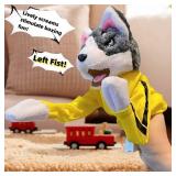 Kung Fu Husky, Punching Puppet, Dog Hand Puppet - Boxing Puppets, Kung Fu Animal Toy Husky Gloves with Sounds and Boxing Action, Boxing Puppet for Kids & Gifts.