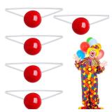 STOBOK 5Pcs Clown Nose Light Up Clown Nose Flashing Red Clown Nose for Christmas Carnival Costume Party Dress Up Cosplay Nose Props