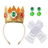 Princess Crown Earrings Gloves Dress Up Halloween Costume Accessories