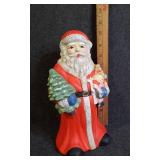 Vintage Ceramic Santa Claus Holiday Decor, 10"