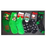 6 Pair Assorted Christmas Holiday Socks for Women (for shoe size 8-11) NEW!