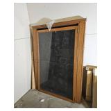 45x62x4, display case with glass door and key, was probably used to display guns