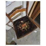 Vintage, tapestry seat chair