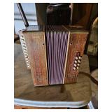 Antique, "squeeze box", accordion