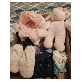 Miscellaneous toys, slippers, and stuffed animal