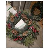 Large Christmas wreath, some damage